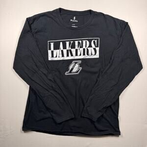 Los Angeles Lakers Fanatics Black Yin & Yang Name and Number Long Sleeve T-Shirt